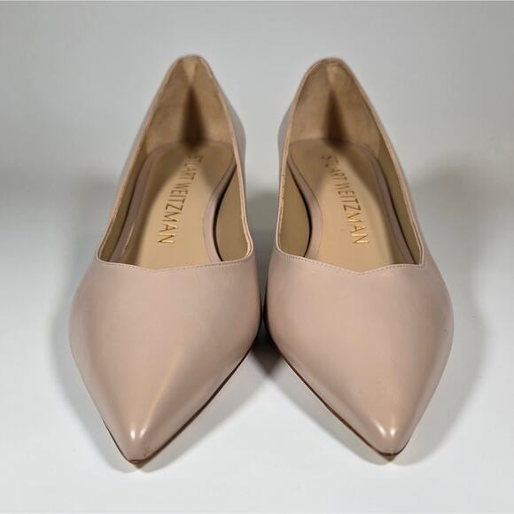 R STUART WEITZMAN Soft Neutral Dusty Pink 50mm Kitten Pumps Heels Women Size 9.5 - Picture 3 of 11